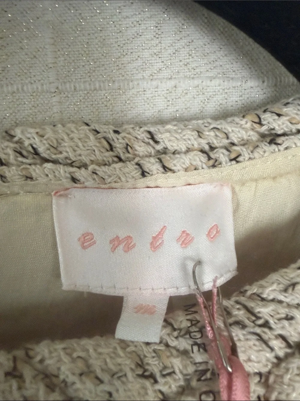 entro Cream Tweed Mini Dress - Picture 2 of 7